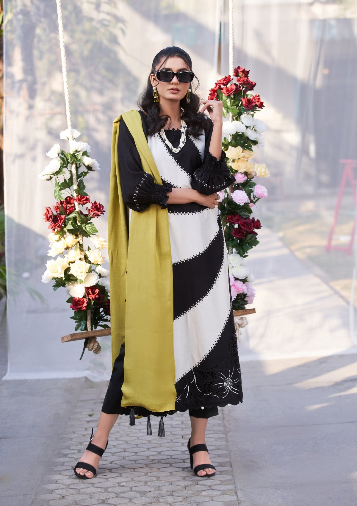Embroidered formal with cutwork 3 pc