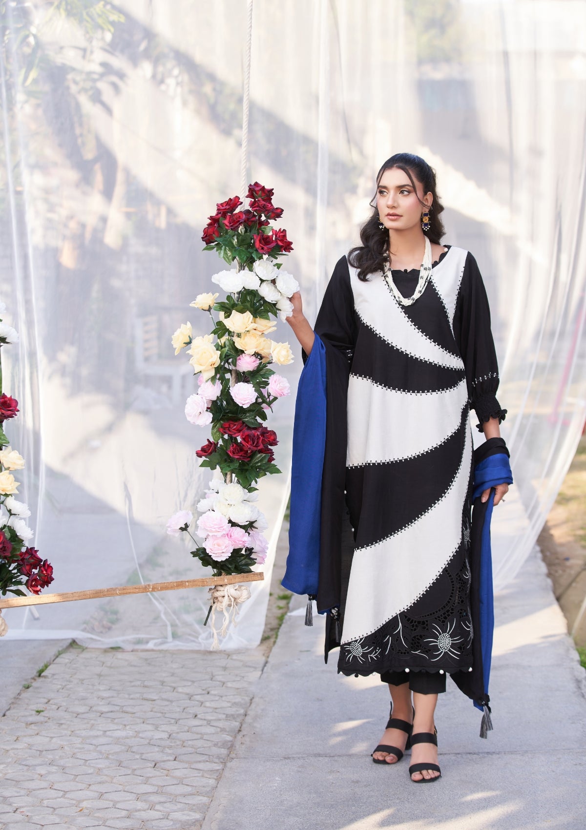Embroidered formal with cutwork 3 pc