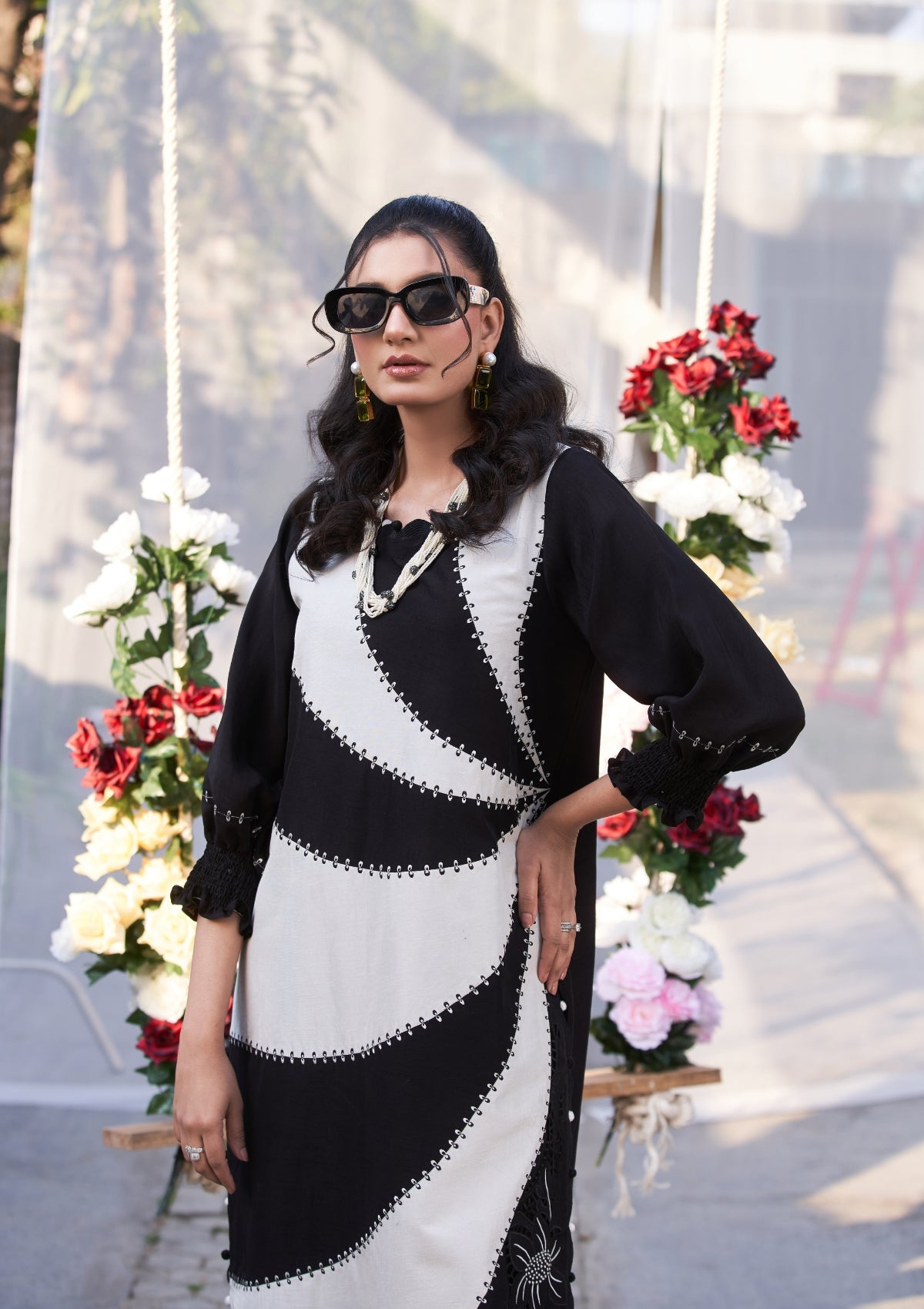 Embroidered formal with cutwork 3 pc