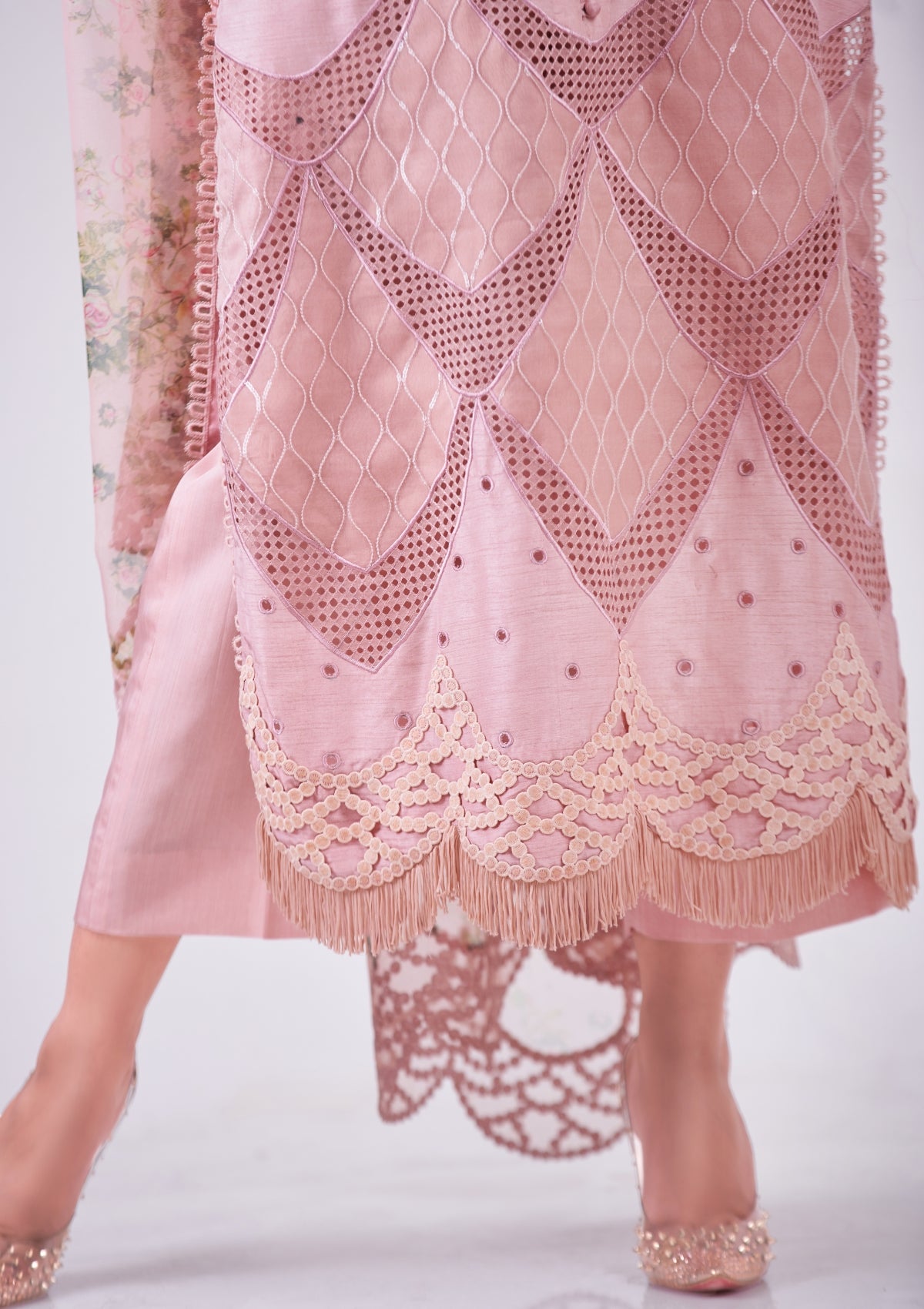 Embroidered formal with cutwork 3 pc