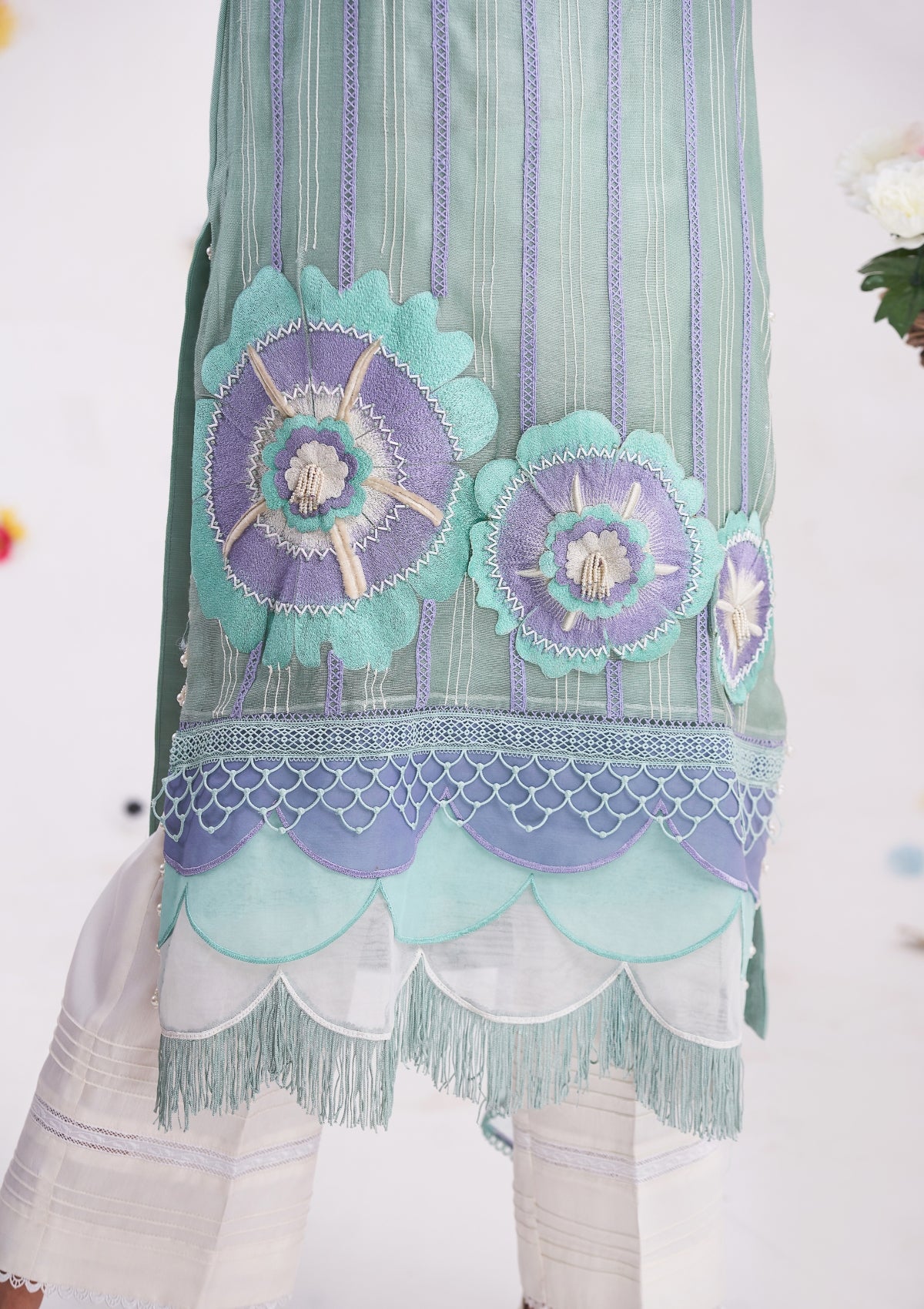 Embroidered formal 3 pc