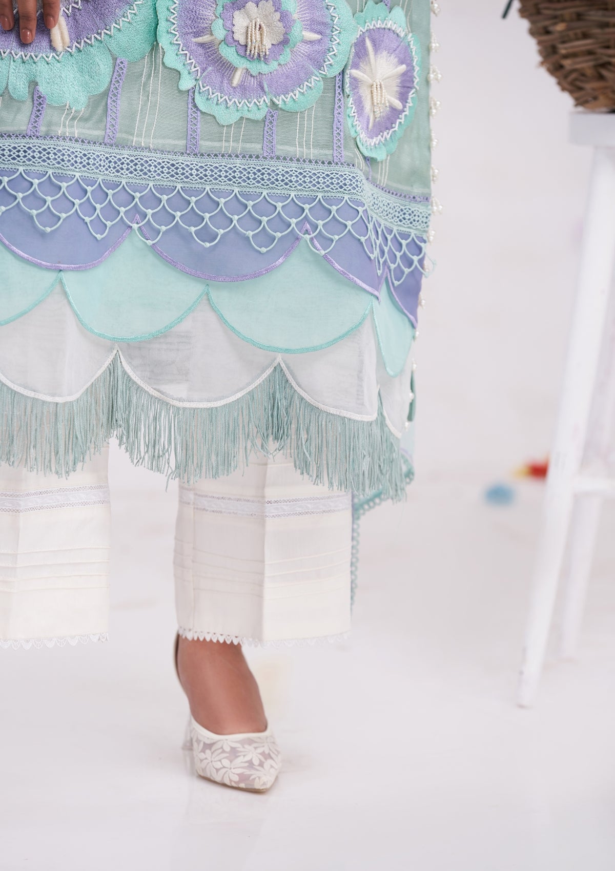 Embroidered formal 3 pc