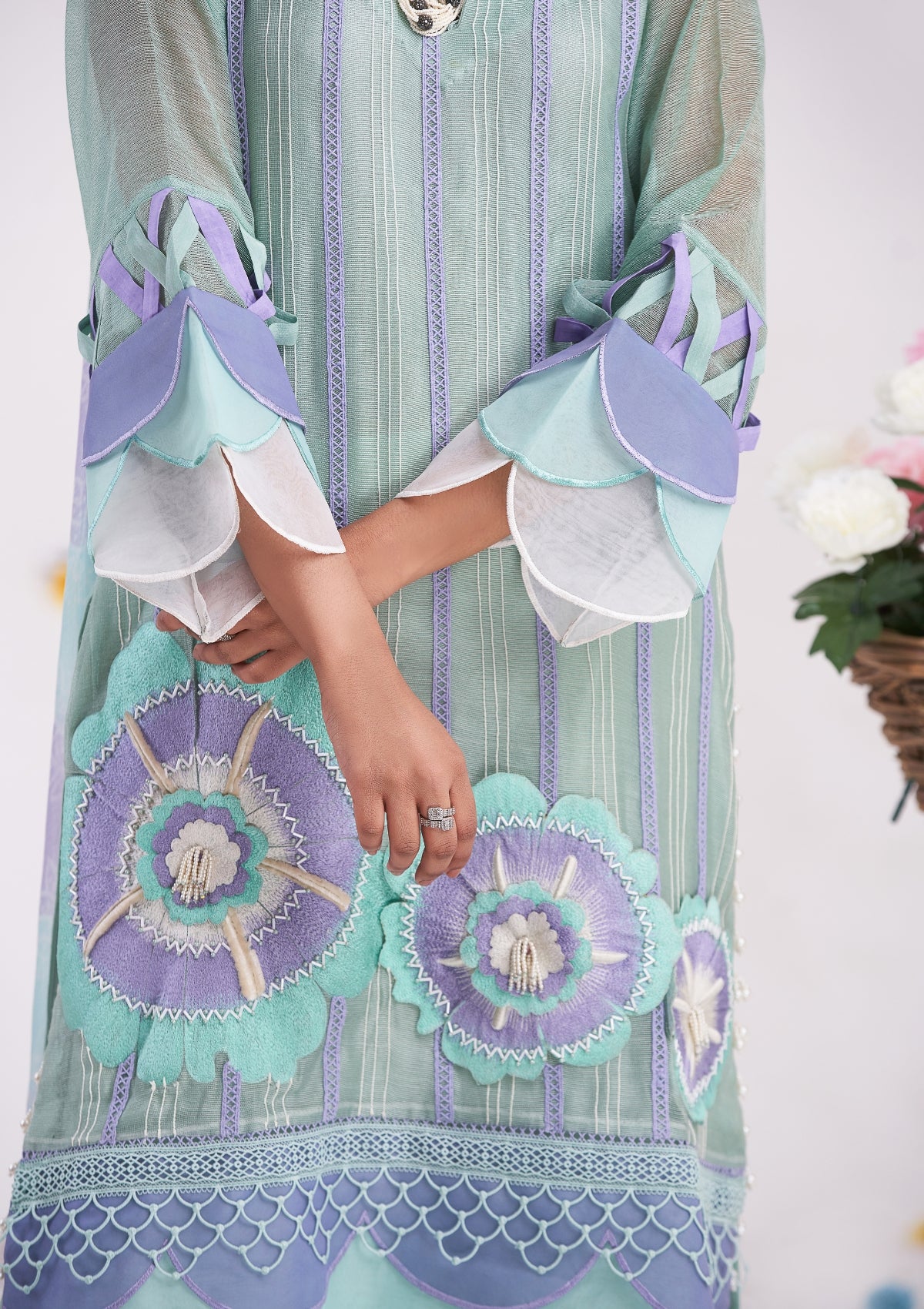 Embroidered formal 3 pc