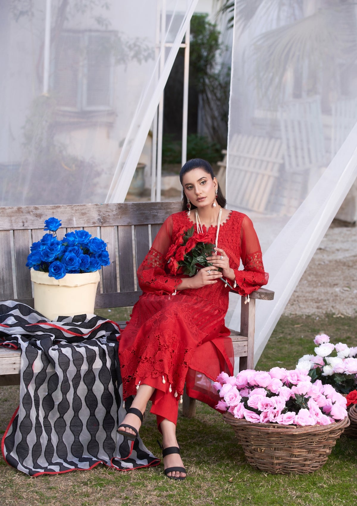 Embroidered formal 3 pc