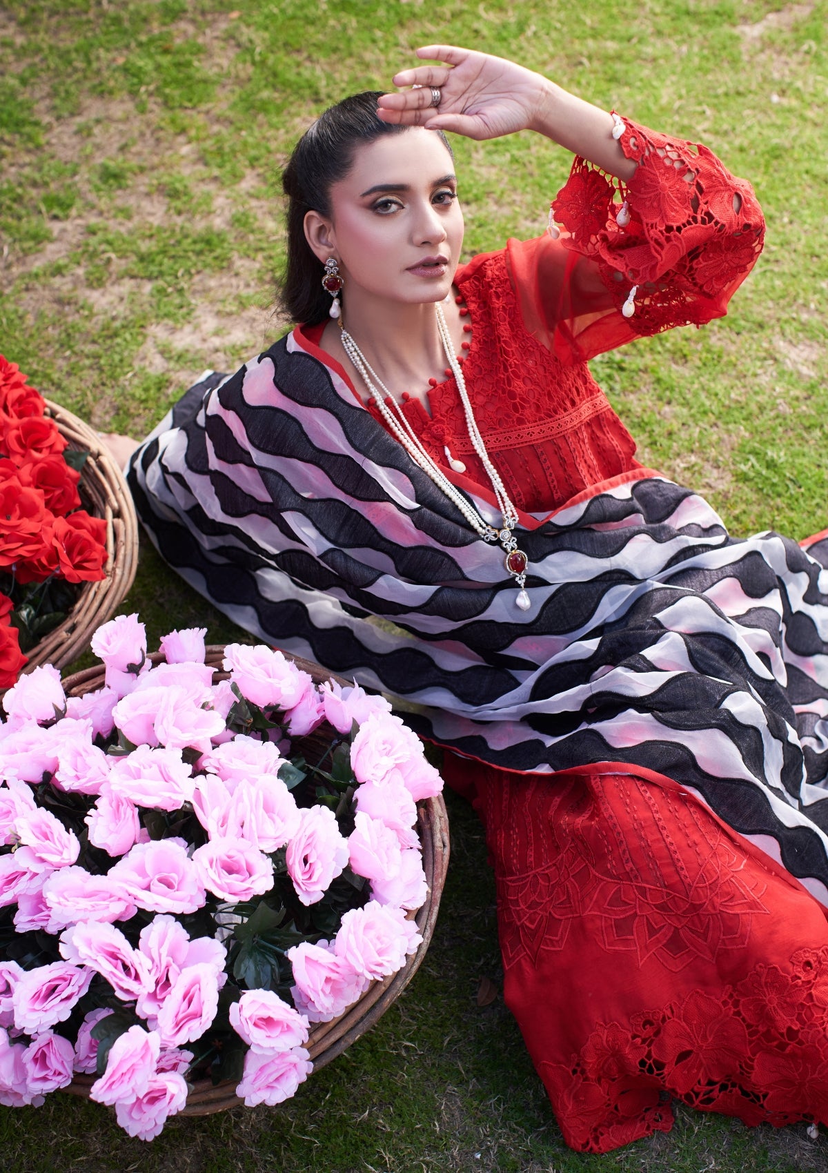 Embroidered formal 3 pc