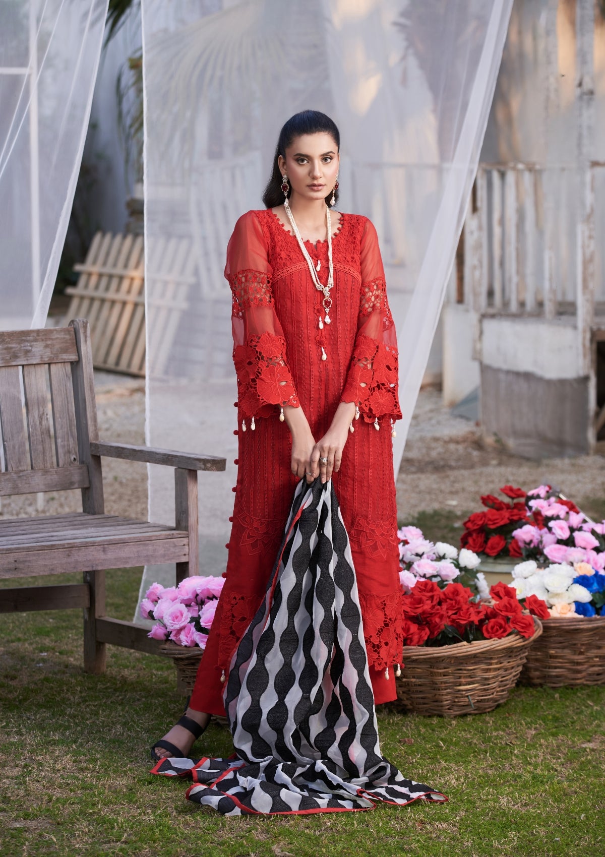 Embroidered formal 3 pc