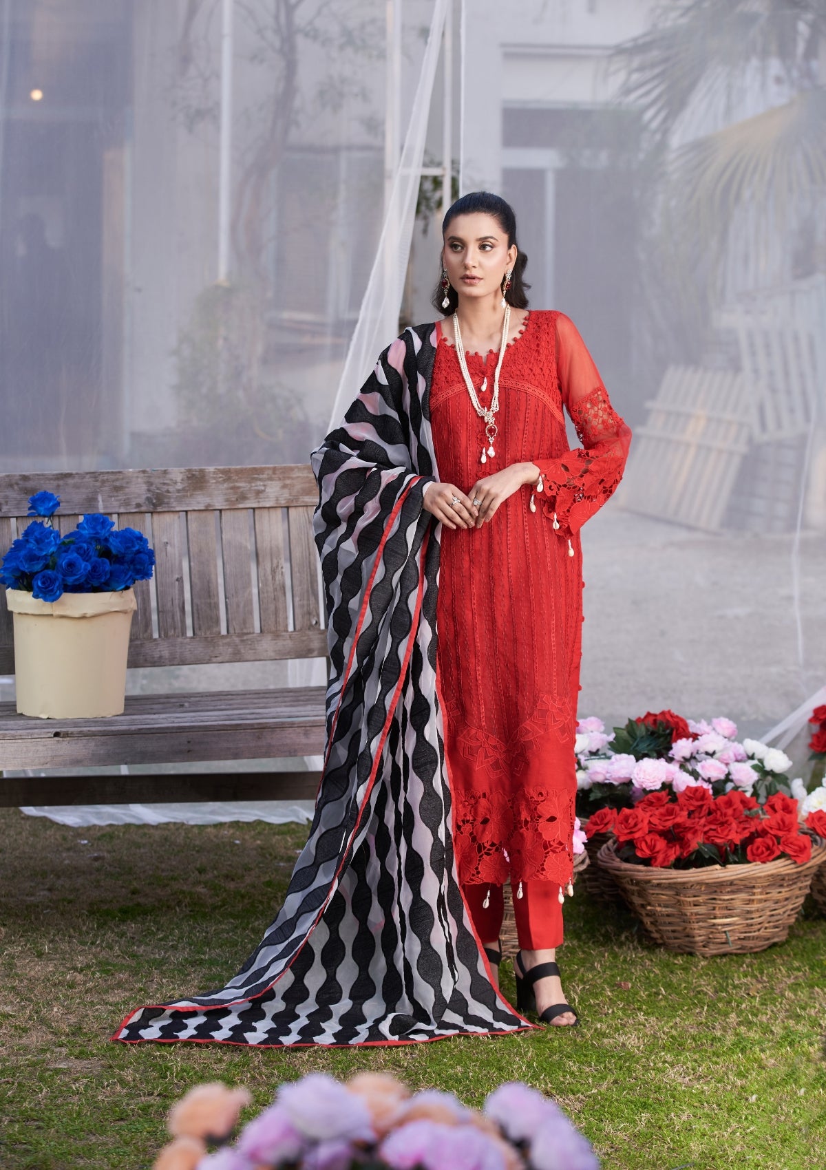 Embroidered formal 3 pc