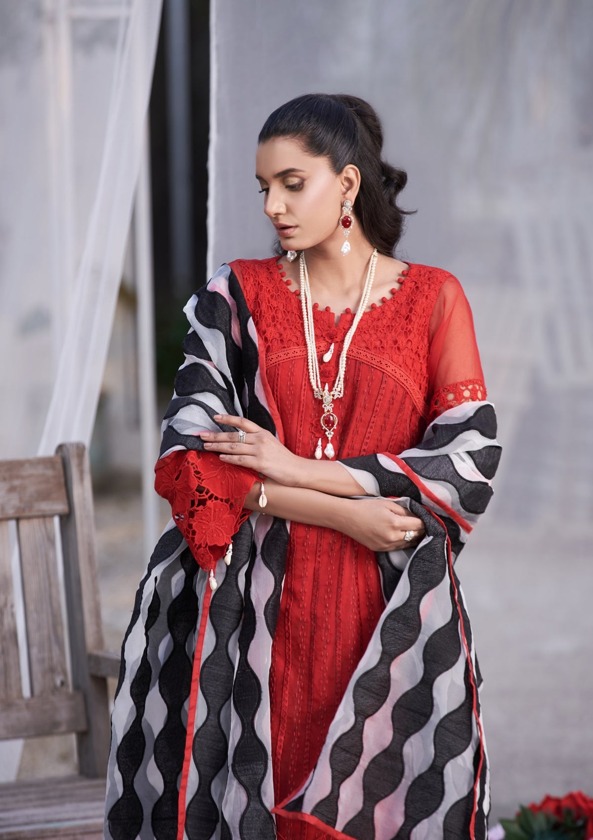 Embroidered formal 3 pc