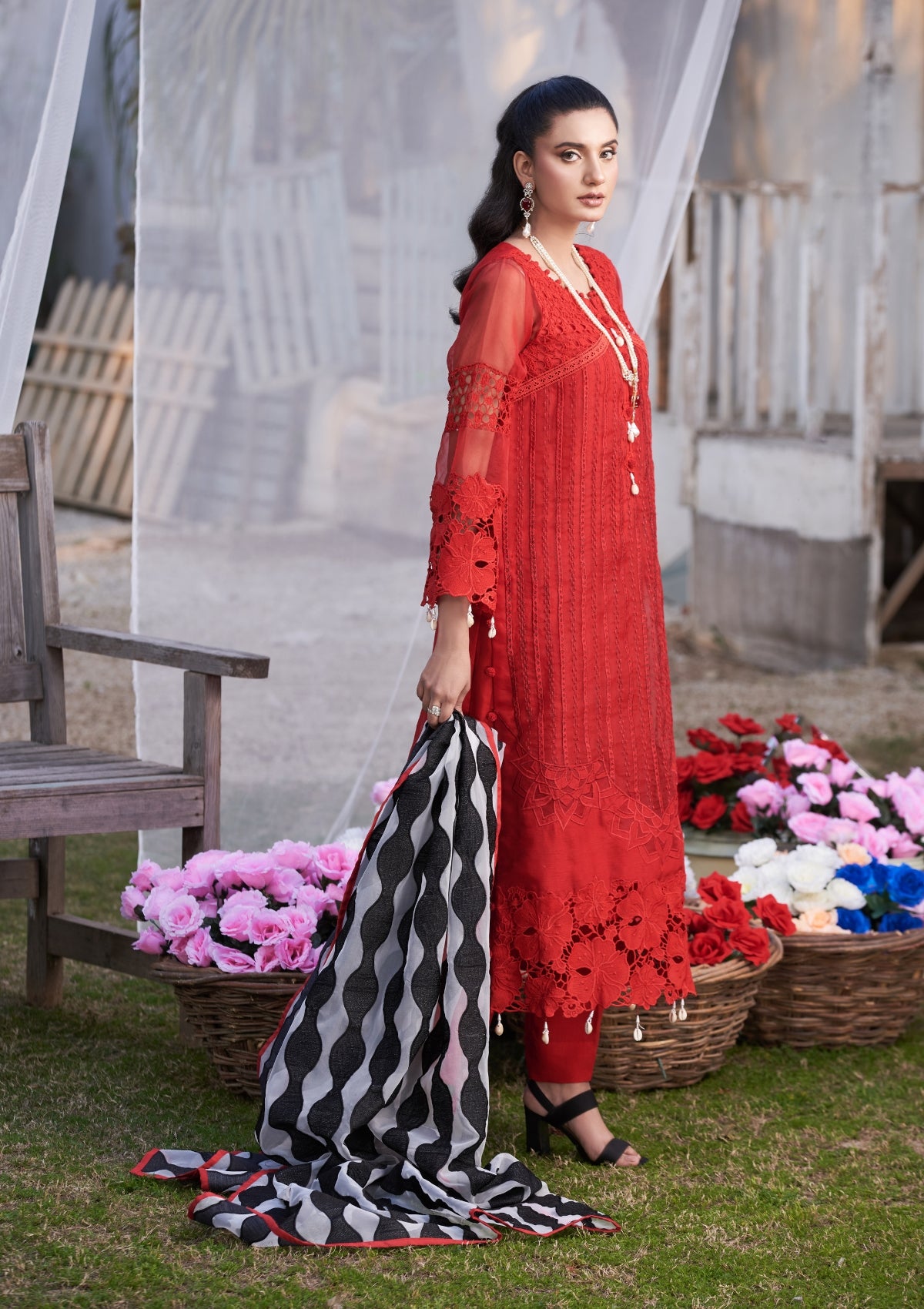 Embroidered formal 3 pc