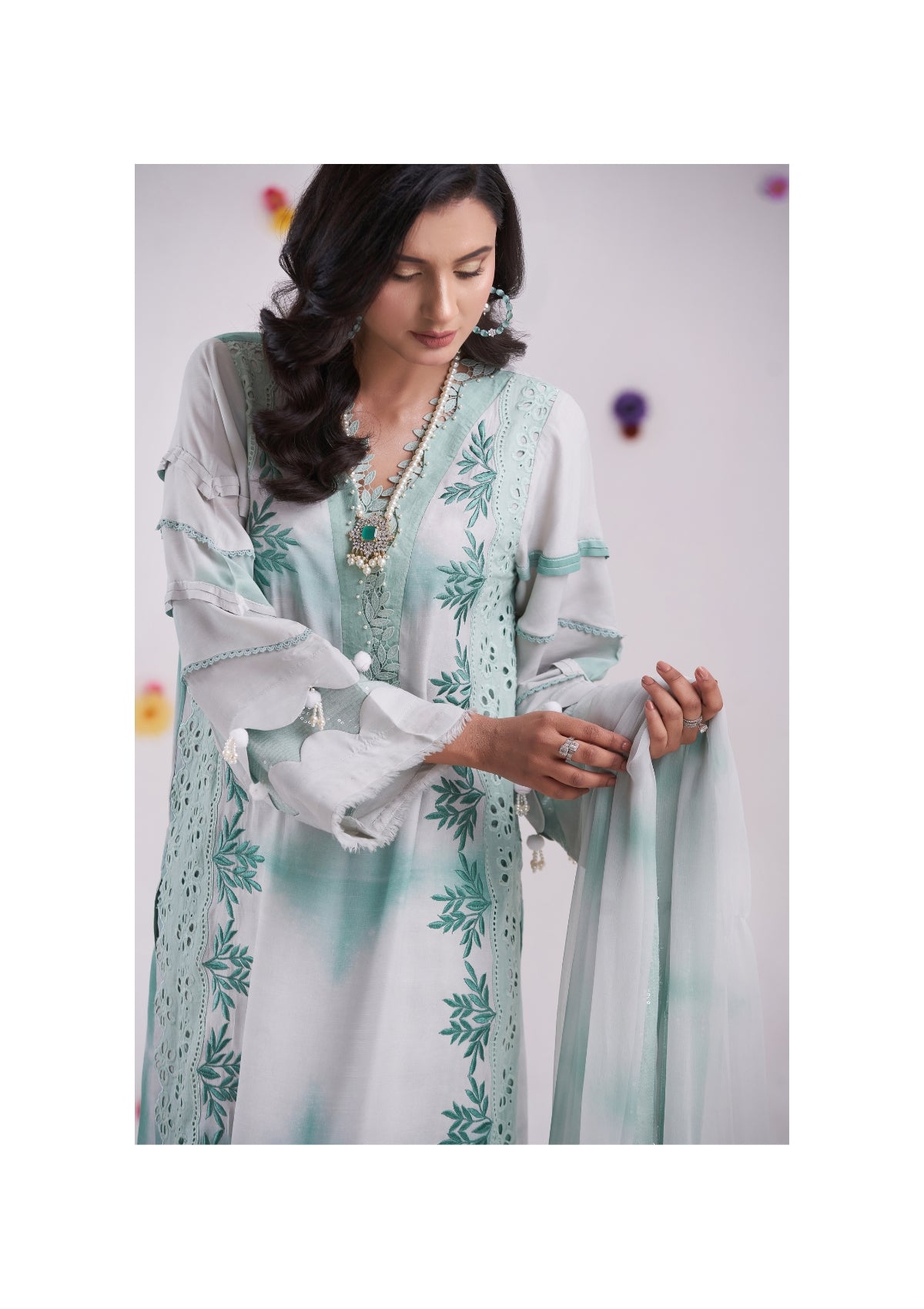 Embroidered formal 3 pc