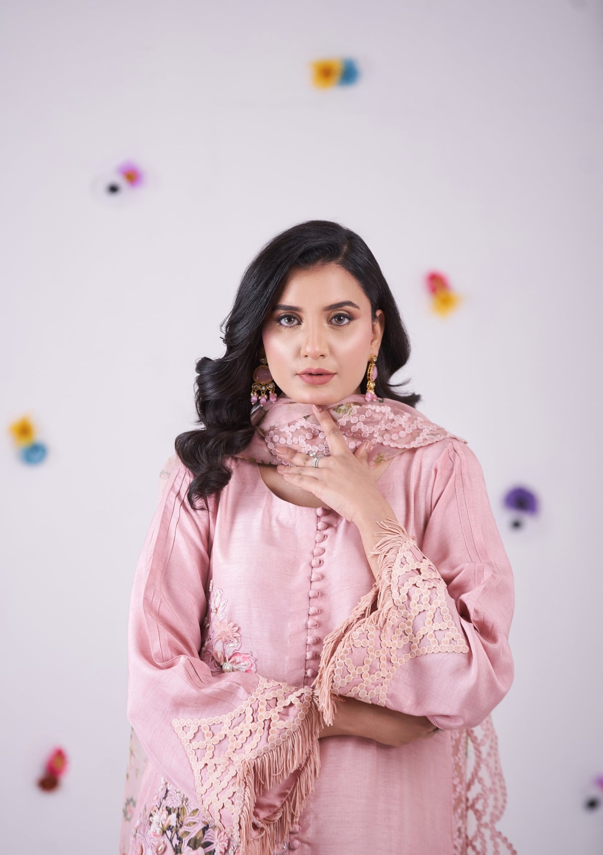 Embroidered formal with cutwork 3 pc