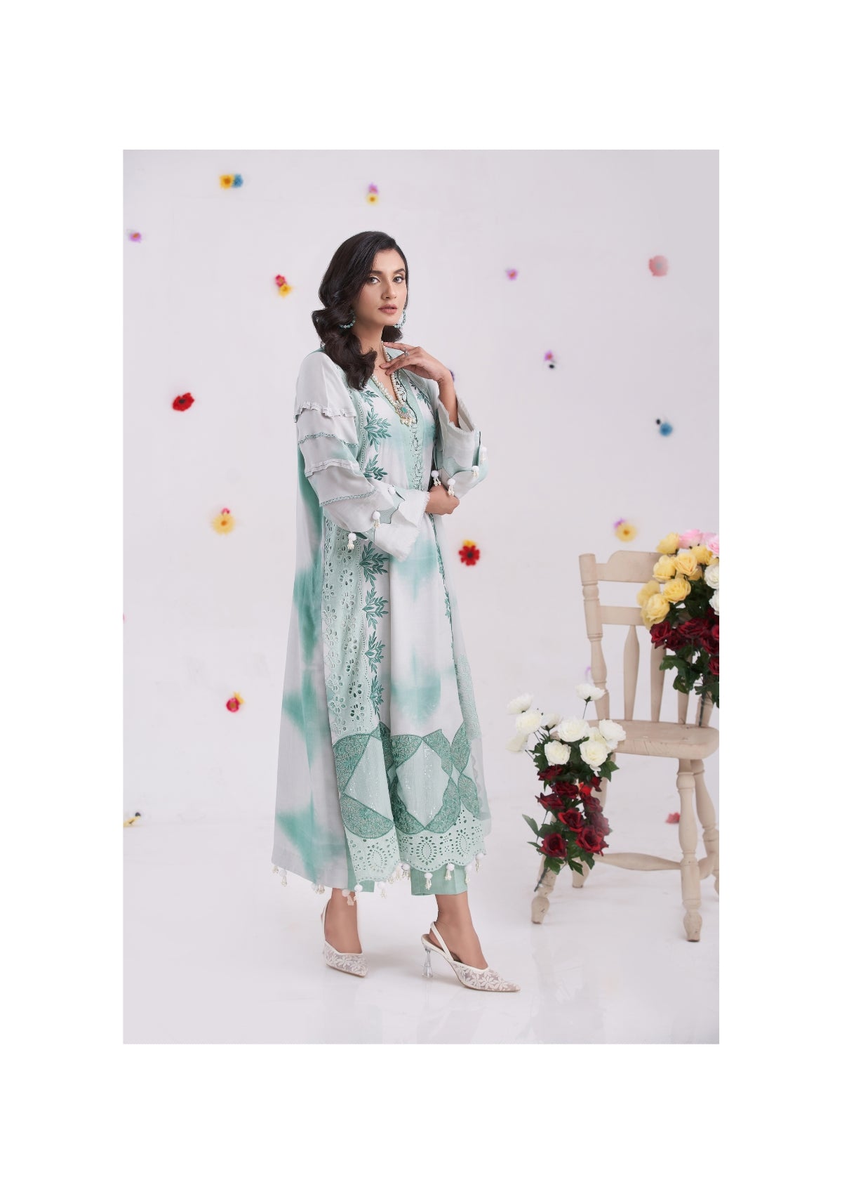 Embroidered formal 3 pc