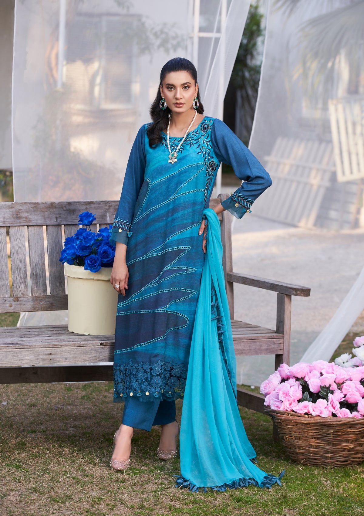 Embroidered formal 3 pc