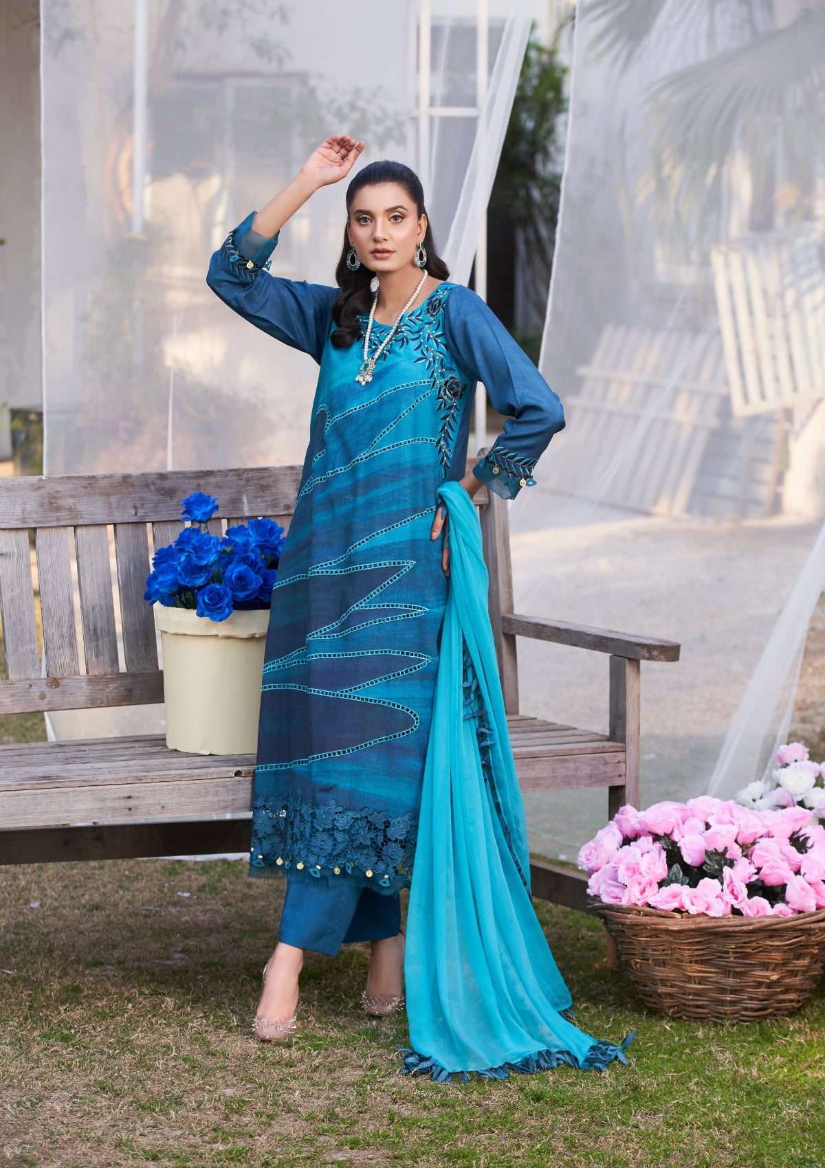 Embroidered formal 3 pc