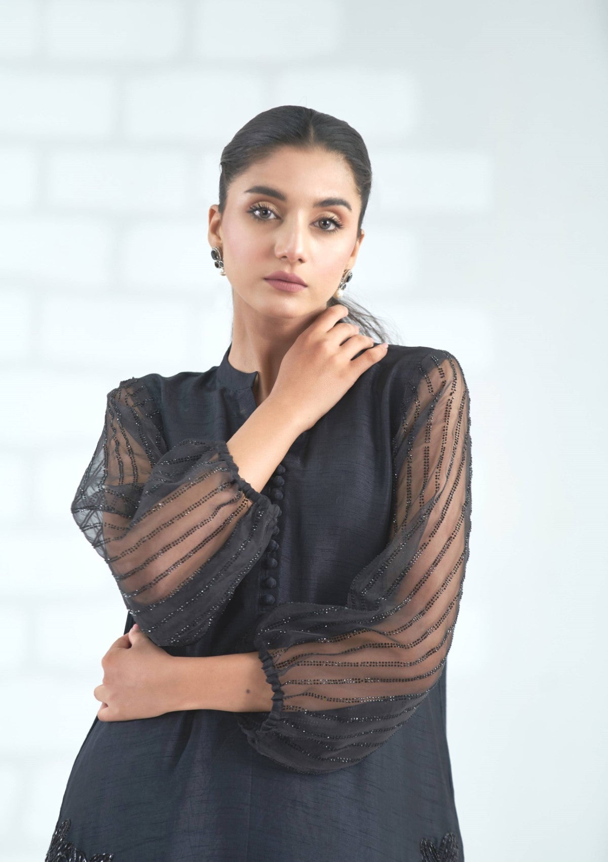raw silk Swarovski co-ord 2 pc
