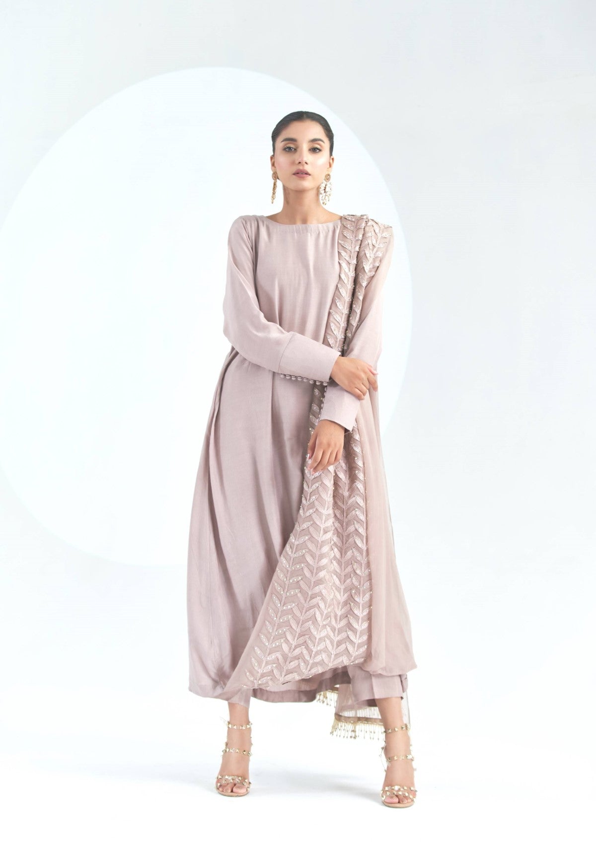 raw silk set with attached drape 3 pc