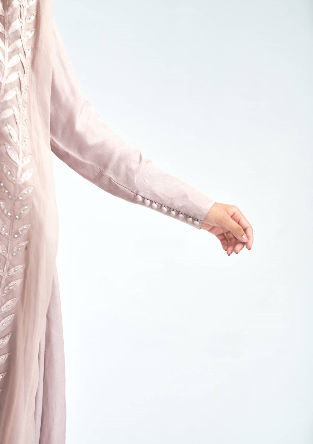 raw silk set with attached drape 3 pc
