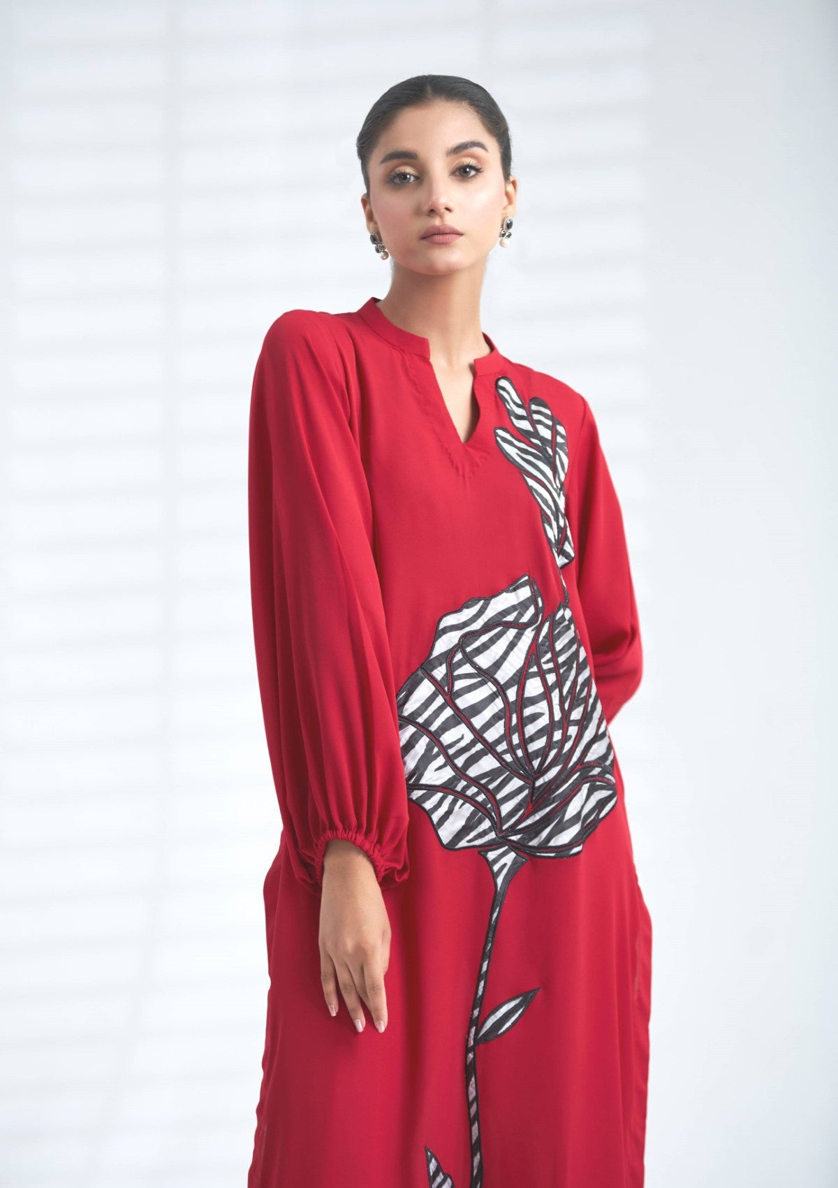 embroidered georgette co-ord 2 pc