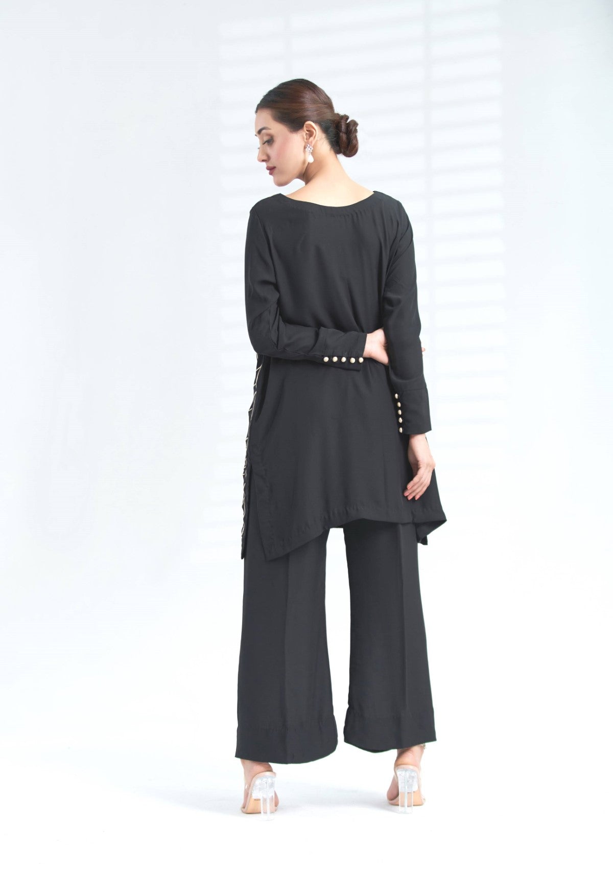 embroidered georgette co-ord 2 pc
