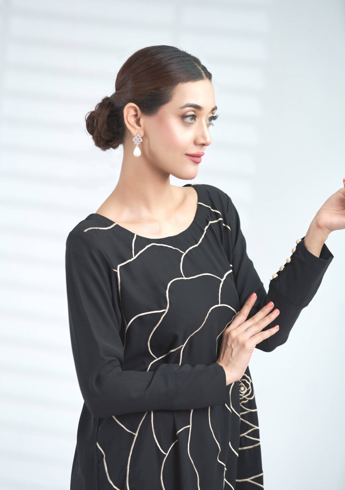 embroidered georgette co-ord 2 pc