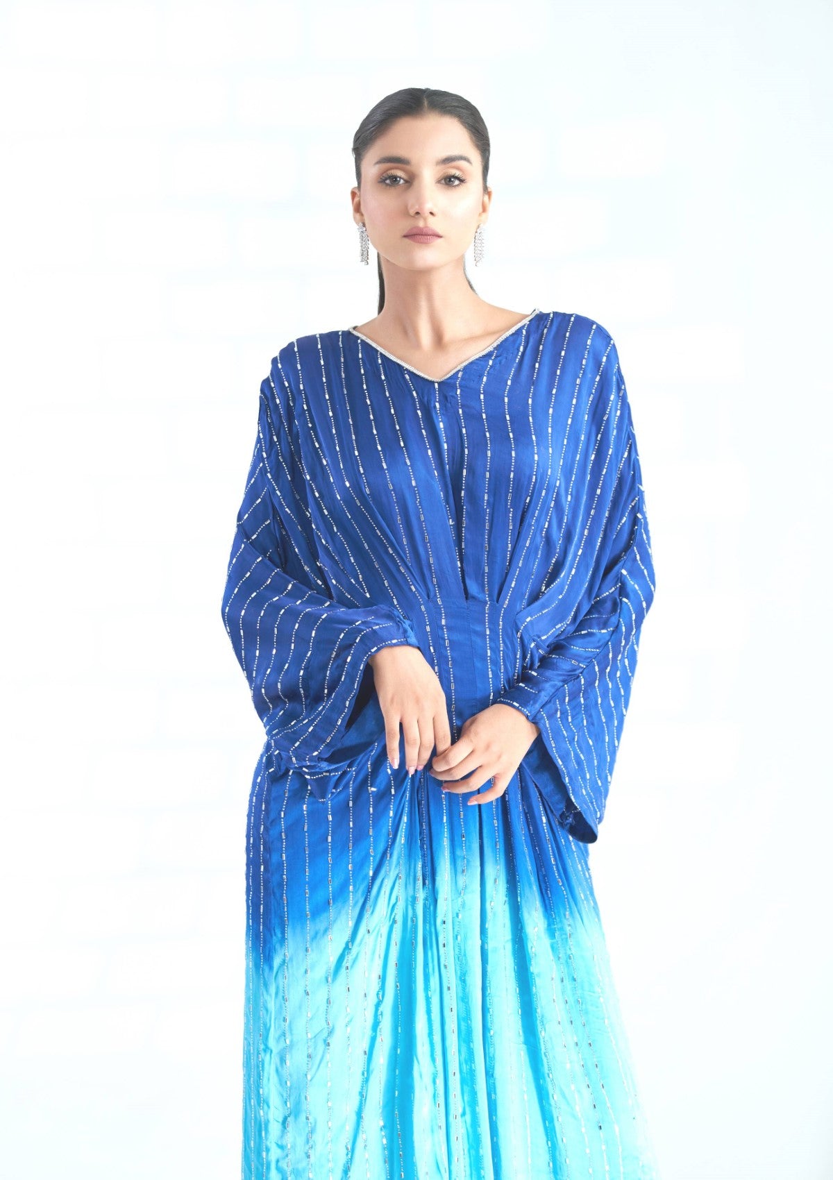 ombre toned swarowski kaftan 2 pc