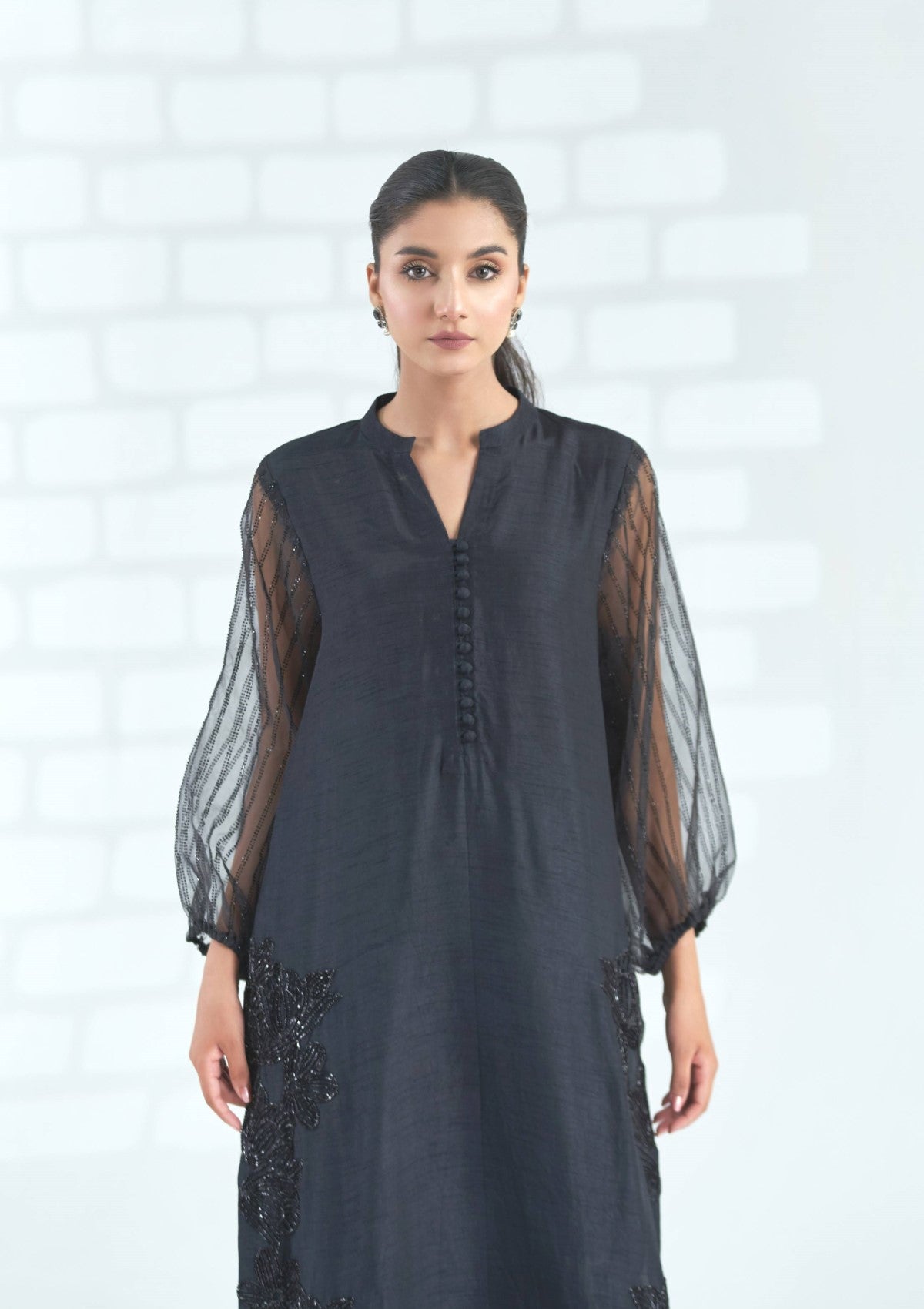 raw silk Swarovski co-ord 2 pc