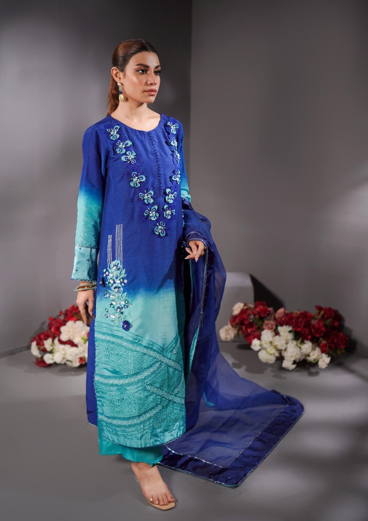 Embroidered formal 3 pc
