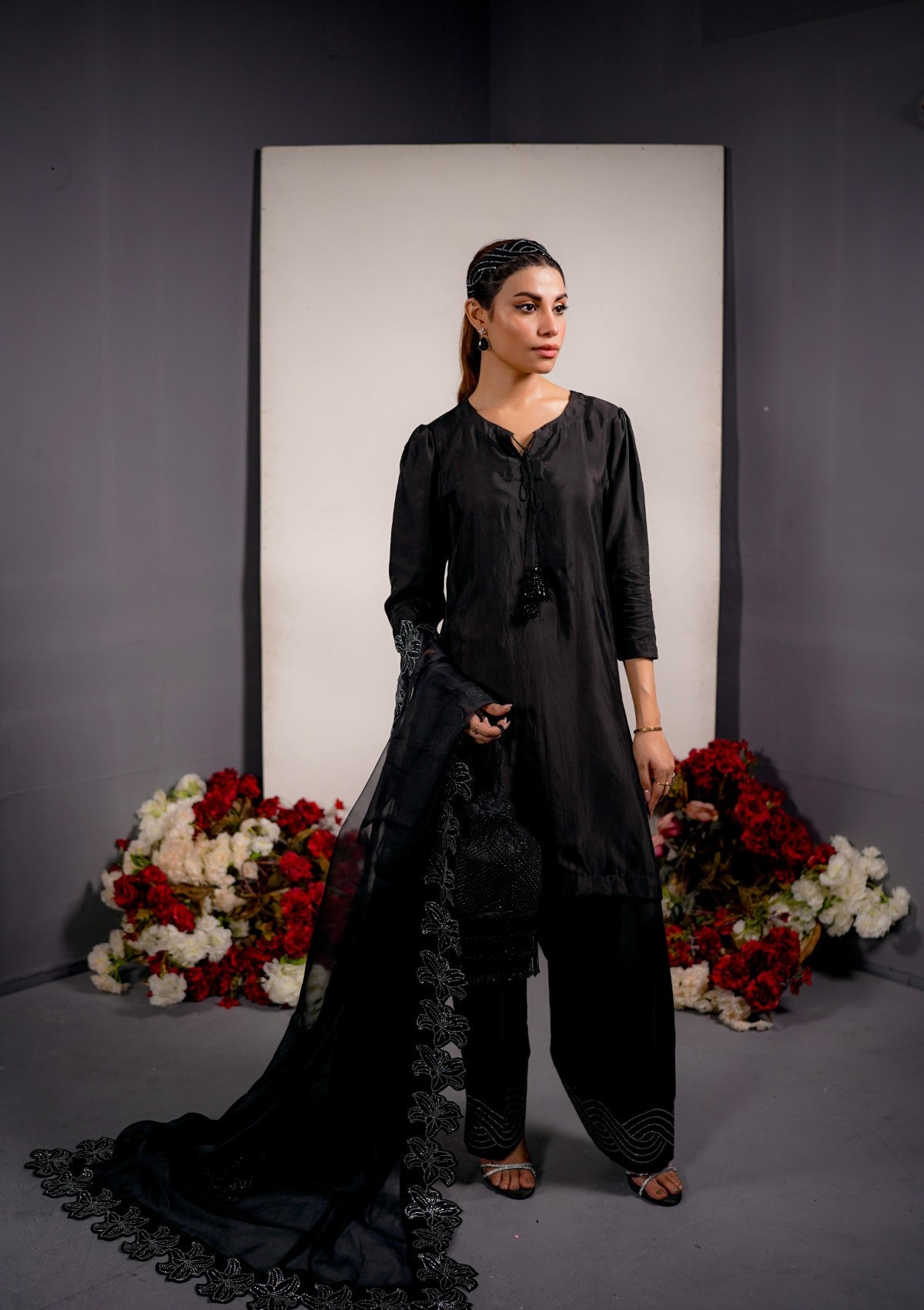 silk swarowski set 3 pc