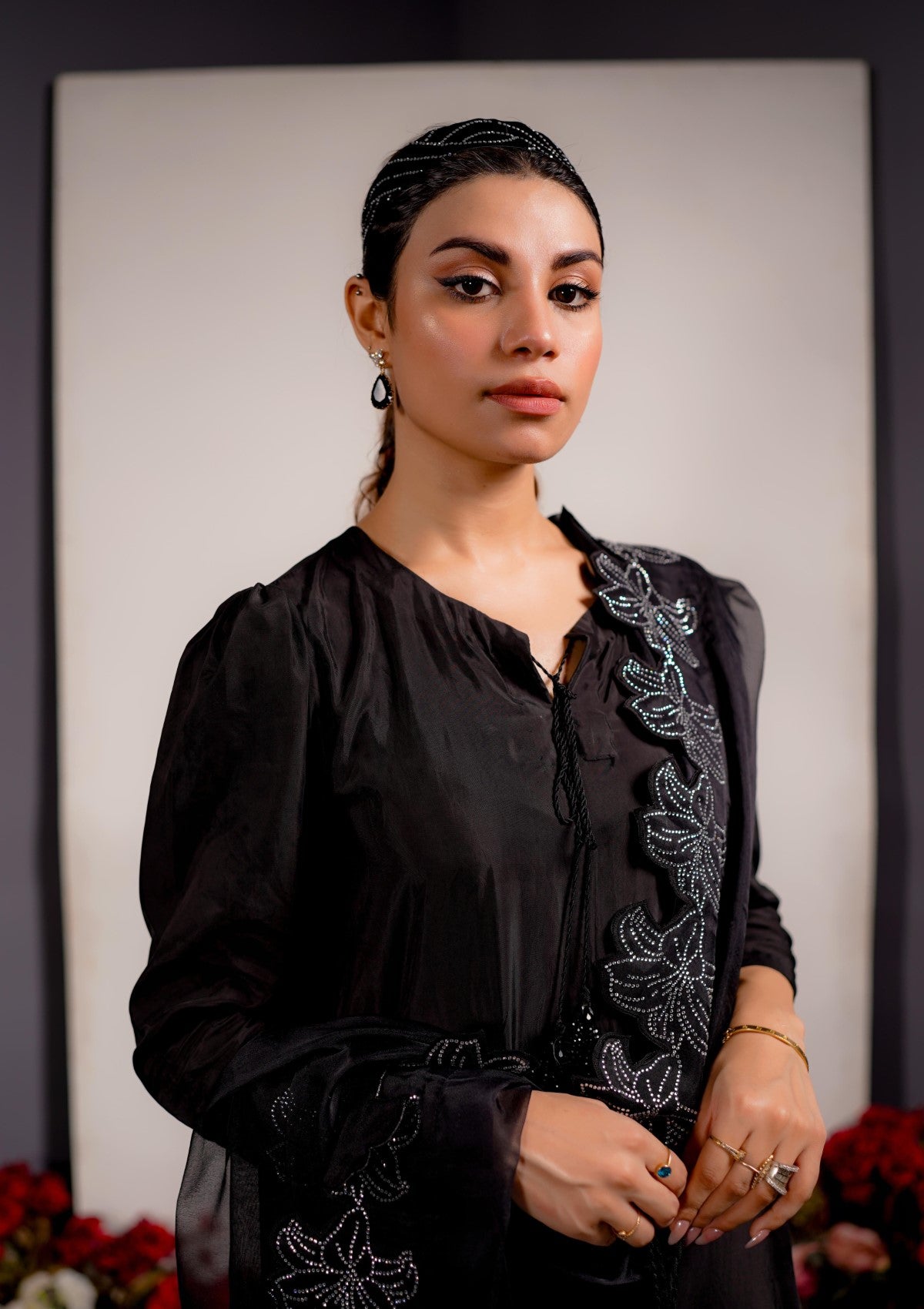 silk swarowski set 3 pc